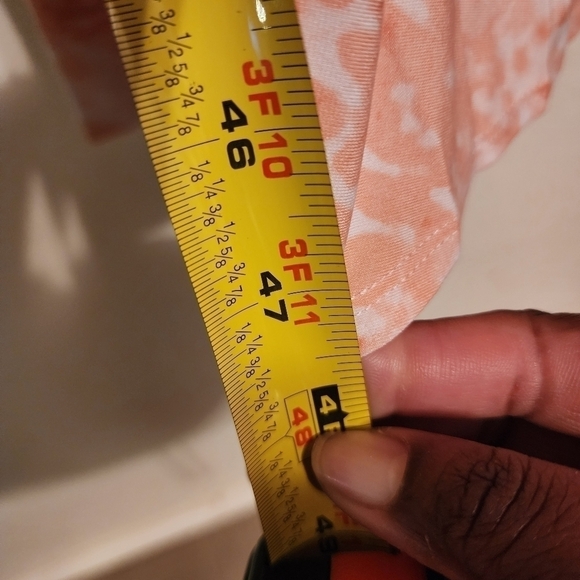 💕5 For $20 Ruby Rd. Tie Waist Dress Peach/White Size 2X - Picture 4 of 10